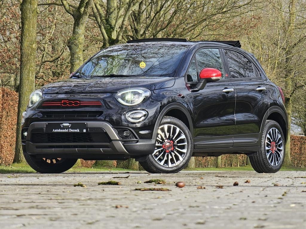 Fiat 500x 500 X DOLCE VITA RED | CABRIO | CAMERA | AUTOMAAT, Auto's, Fiat, Cabriolet, USB, Zwart, Leder