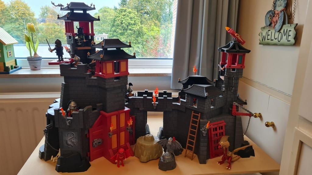 Playmobil Drakenkasteel 7490 + Geheime Drakenburcht 5480, Kinderen en Baby's, Speelgoed | Playmobil, Ophalen of Verzenden, Zo goed als nieuw