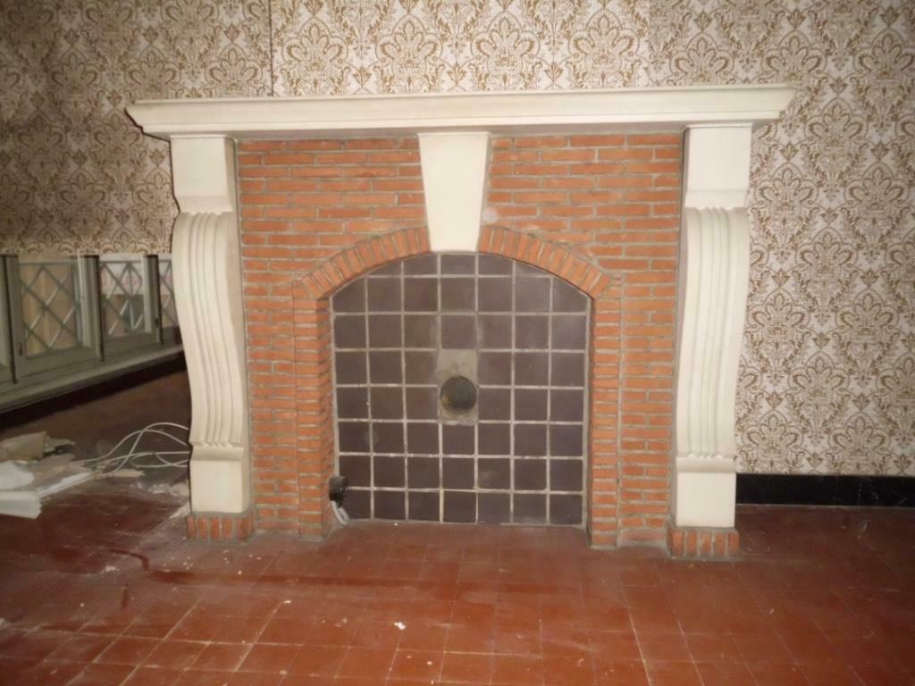 Schouwmantel in witsteen (zn2626), Ophalen, Gebruikt