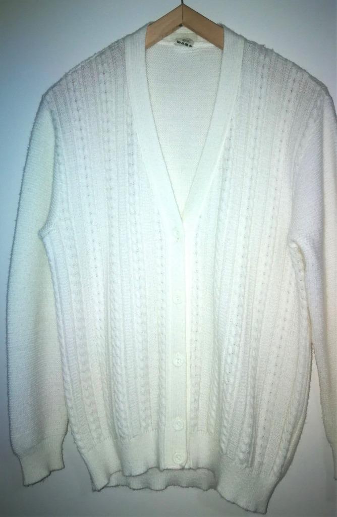 Gilet blanc - Bayer Tricot - taille 46-48, Taille 46/48 (XL) ou plus grande, Bayer tricot, Enlèvement, Porté