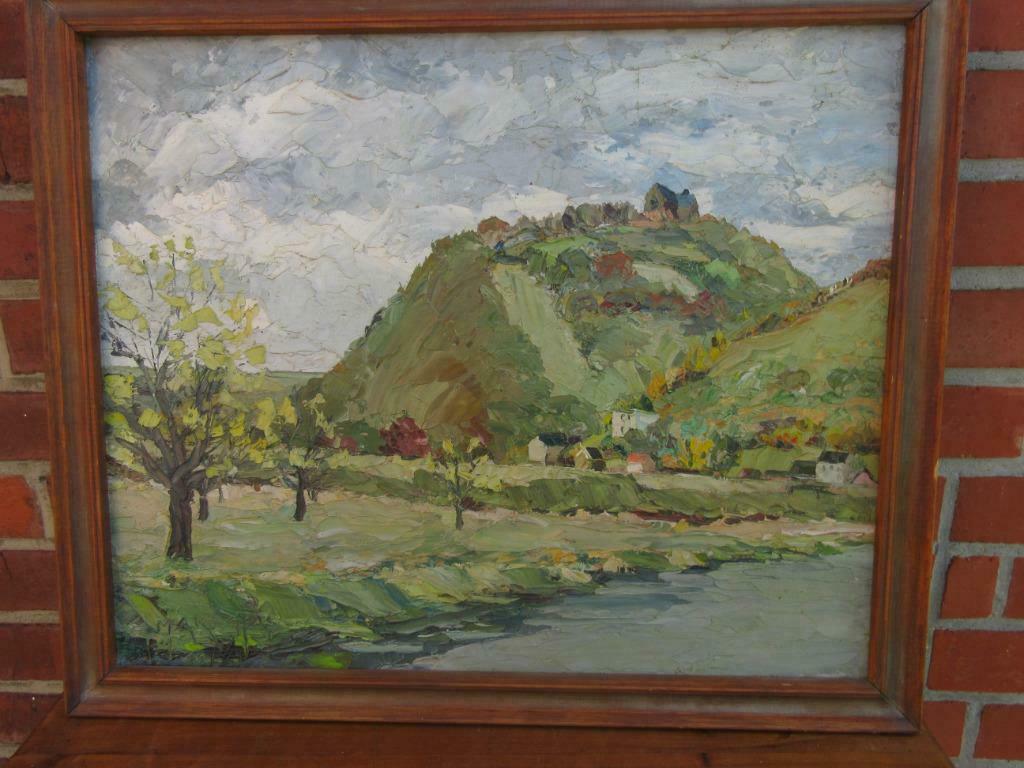 Tableau C.Marechal peinture à l'huile au couteau sur plaque, Enlèvement