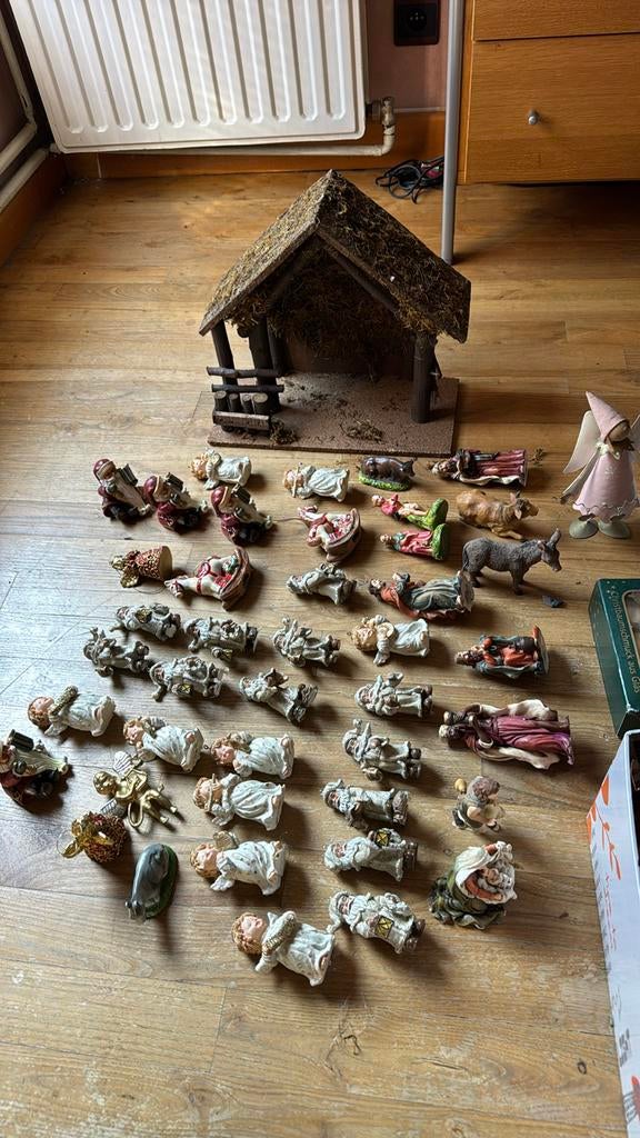 Crèche santons boules anges assortiment de Noel ancien déco, Enlèvement, Utilisé