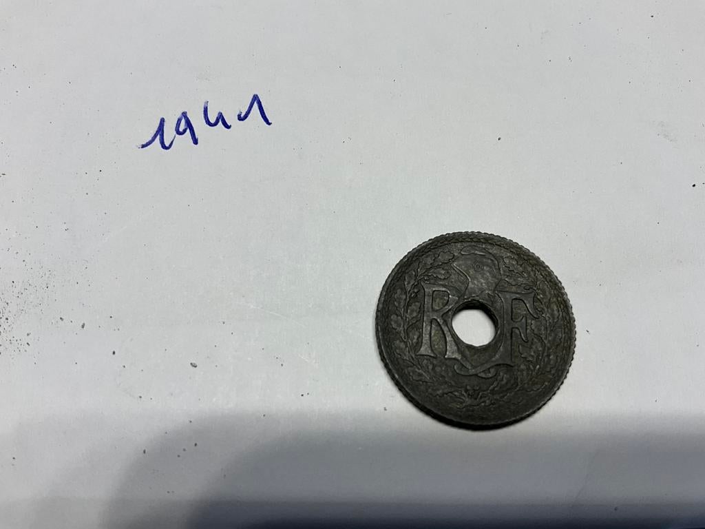 Oorlogsgeld 1941 Franse munt van 10 centimes, Ophalen of Verzenden