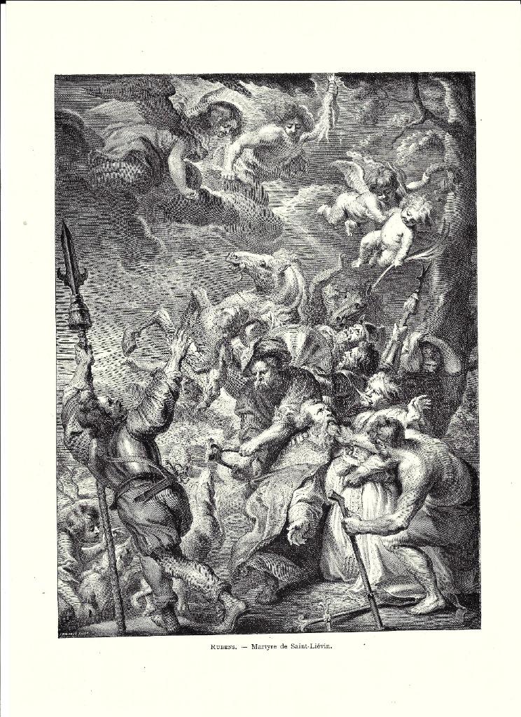 1892 - Martyre de Saint-Levin, Antiek en Kunst, Ophalen of Verzenden