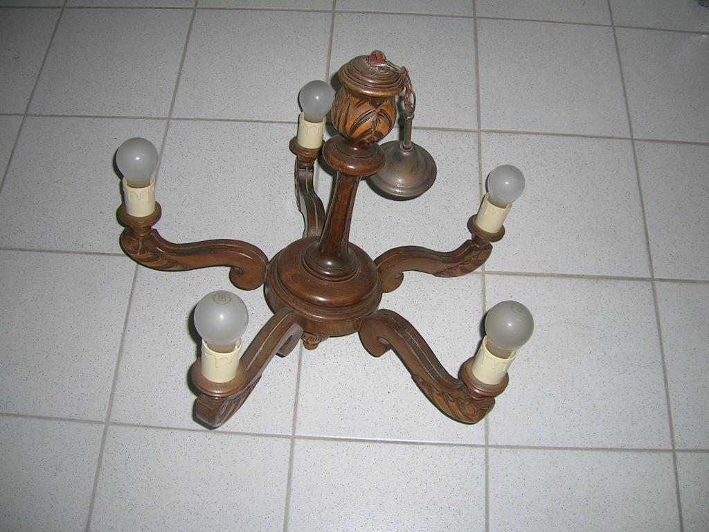 Antieke luster met 6 armen, Ophalen