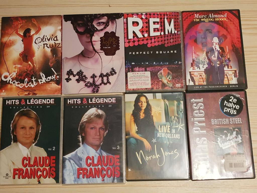 DVD Olivia Ruiz, Marc Almond, R.E.M., Judas Priest, N. Jones, Enlèvement, Utilisé, Musique et Concerts, Coffret