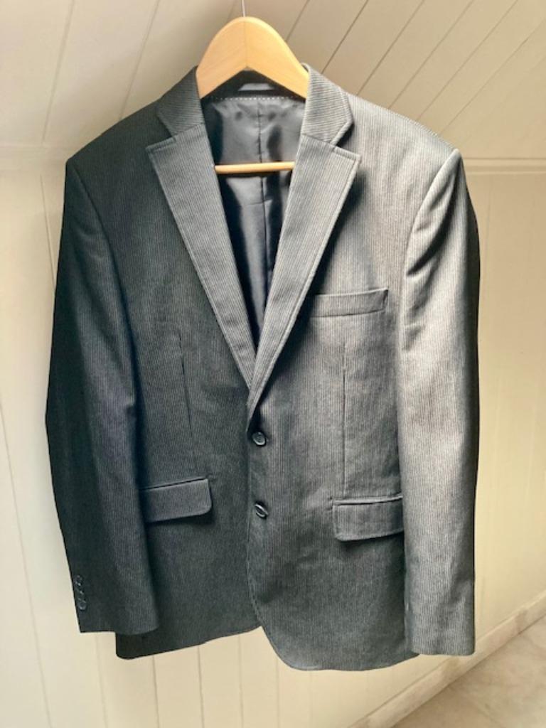 Grijze herenvest met een lichtgrijs fijn streepje., Vêtements | Hommes, Costumes & Vestes, Gris, WE, Comme neuf, Enlèvement