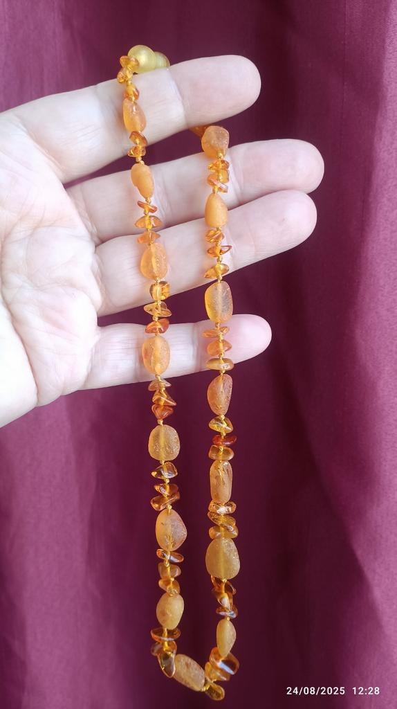 Collier en ambre naturelle de Lituanie, Enlèvement ou Envoi, Neuf, Pierre ou Minéral, Avec pierre précieuse