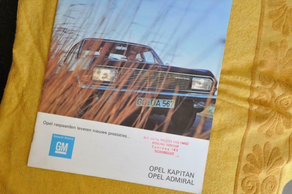 Autofolder Opel Kapitän en Admiral - zeldzaam, Verzenden, Zo goed als nieuw, Opel