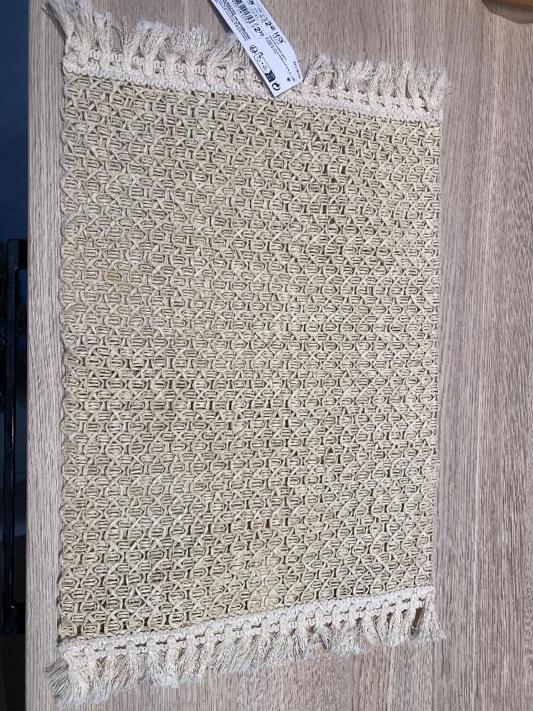 12 mooie rechthoekige placemats, Enlèvement, Neuf, Beige, Set de table