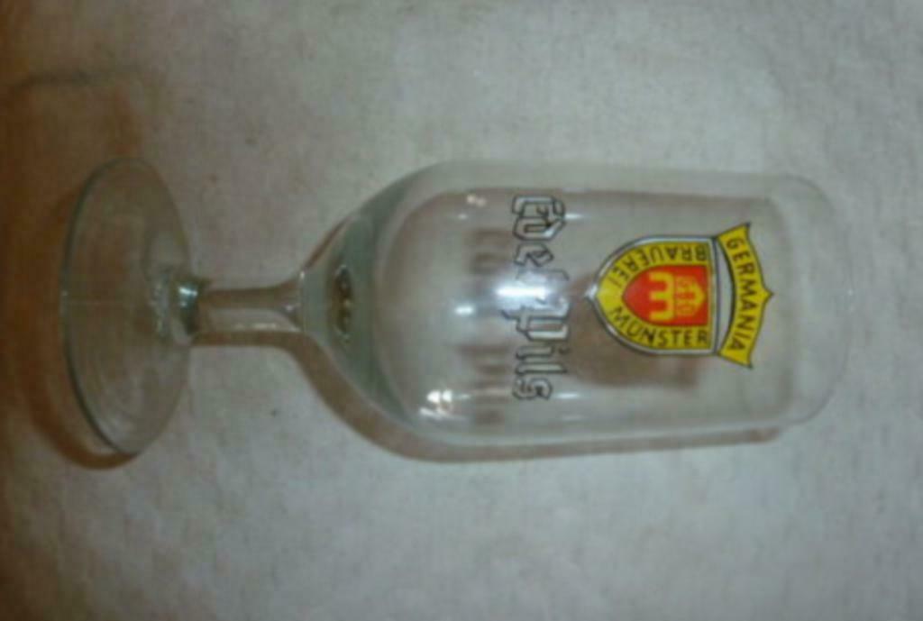 #E Bier glas EDEL - PILS Brauerei Münster - Germania 0,25L, Ophalen of Verzenden, Gebruikt, Bierglas
