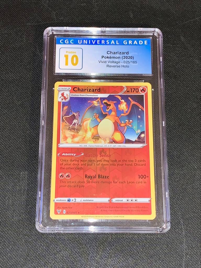 Carte Pokémon Charizard 2020 Vivid Voltage 025/185 CGC 10, Enlèvement ou Envoi, Neuf