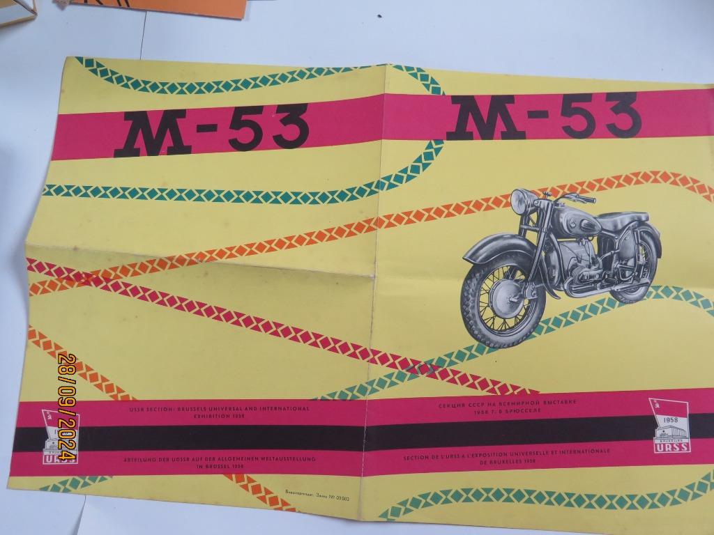 URAL  MOTO M 53  FOLDER 1958, Verzenden