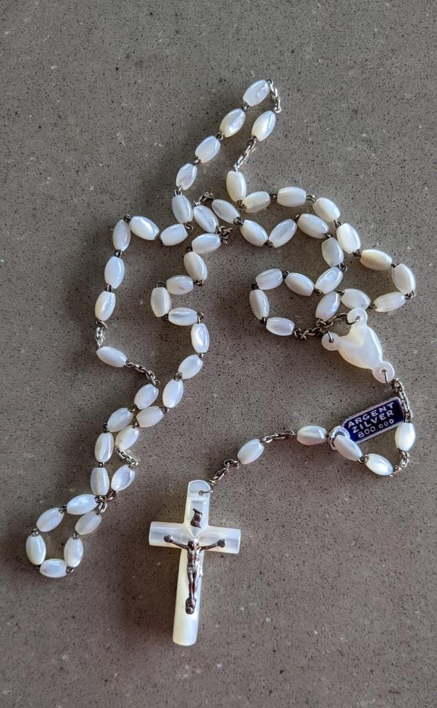 Chapelet en perles et argent, Enlèvement ou Envoi, Neuf, Autres types, Christianisme | Catholique