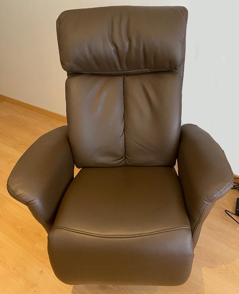 Electrische RELAX met UITSTAPFUNCTIE / PRIJS 800 €, Ophalen, 100 tot 125 cm, Leer, Zo goed als nieuw