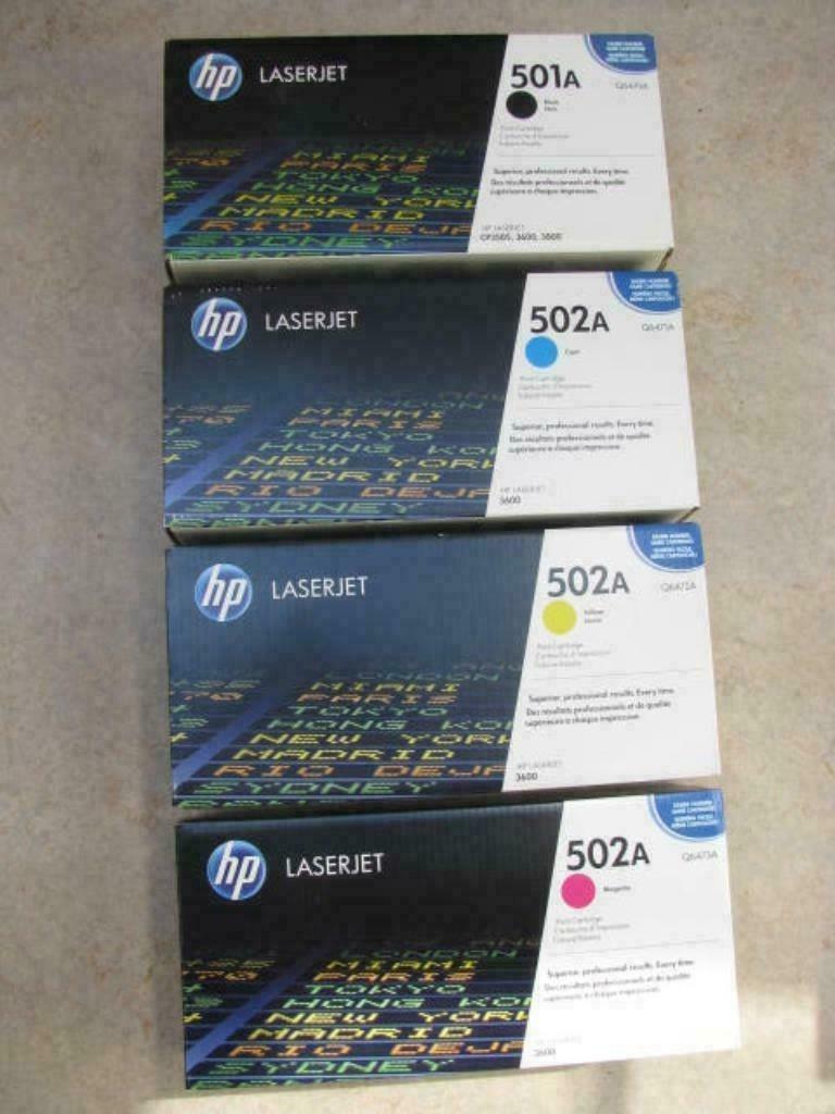 4 toners HP Q6470A- Q6471A-Q6472A-Q6473A HP 3600 serie, Ophalen of Verzenden, Nieuw, Toner, HP ORIGINAL