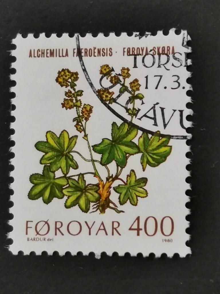 Îles Féroé/Foroyar 1980 - fleurs - Alchemilla, Timbres & Monnaies, Timbres | Europe | Scandinavie, Enlèvement ou Envoi, Affranchi