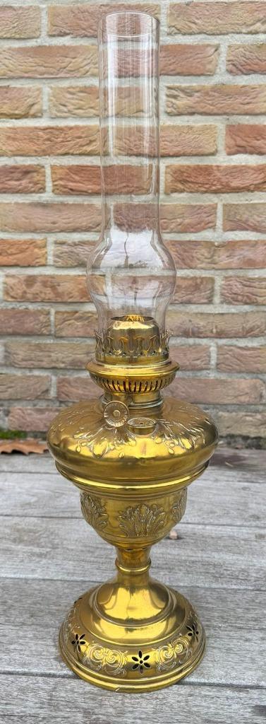 Koperen olielamp (Lempereur & Bernard Liège), Antiek en Kunst, Ophalen, Koper