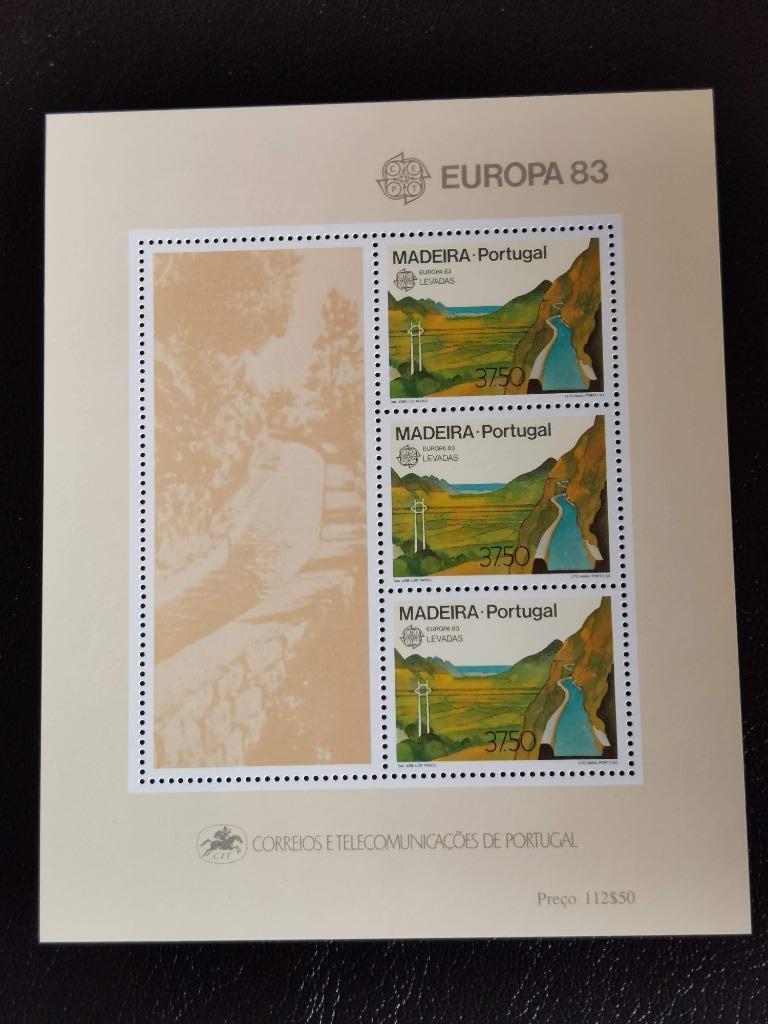 Madère 1983 - Europa CEPT - inventions - levada - BLOC **, Enlèvement ou Envoi, Portugal, Non oblitéré