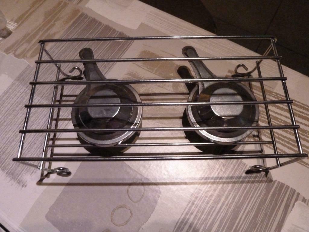 Metalen schotelverwarmer met spiritus, Ophalen, Nieuw
