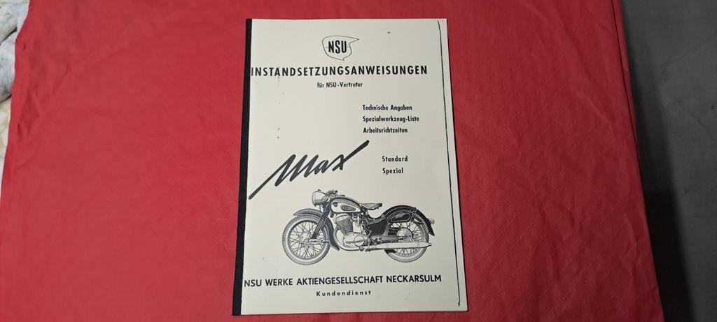 NSU MAX en NSU LUX werkplaatshandboek, Motoren, Ophalen of Verzenden