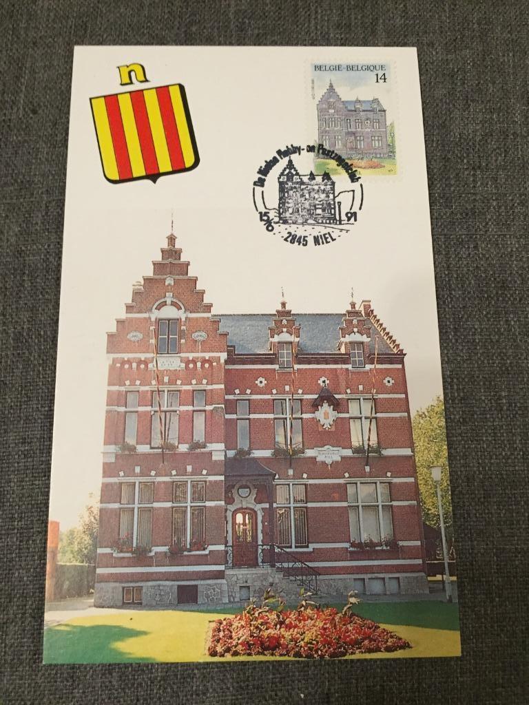 Oude Postkaart Niel gemeente huis, Enlèvement ou Envoi, 1980 à nos jours, Non affranchie, Anvers