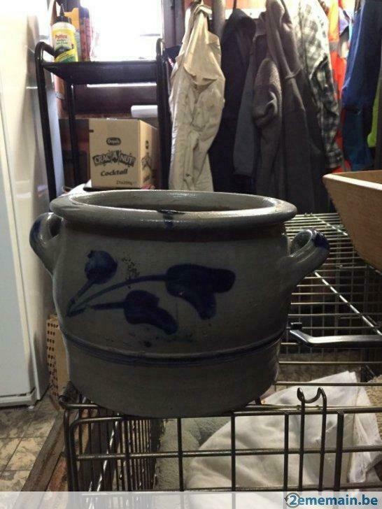 Pots grès bleus lot de 3