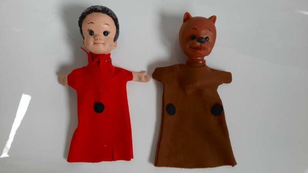 Poppenkastpop / handpop Rikske en Fikske, Ophalen of Verzenden, Gebruikt