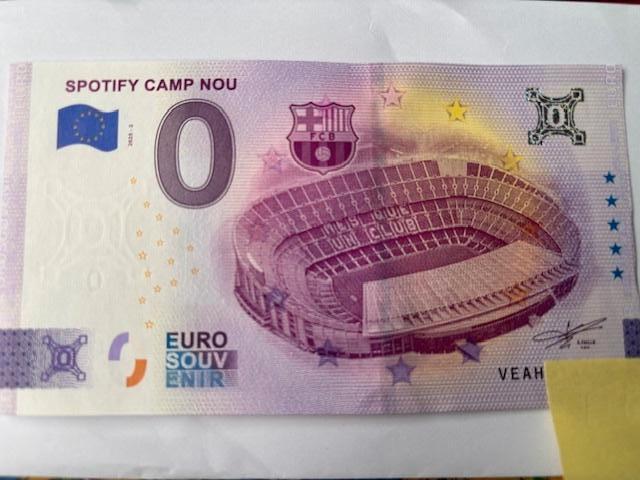 Billet 0 € souvenir Spotify Camp Nou, Enlèvement ou Envoi, Autres pays, Billets en vrac