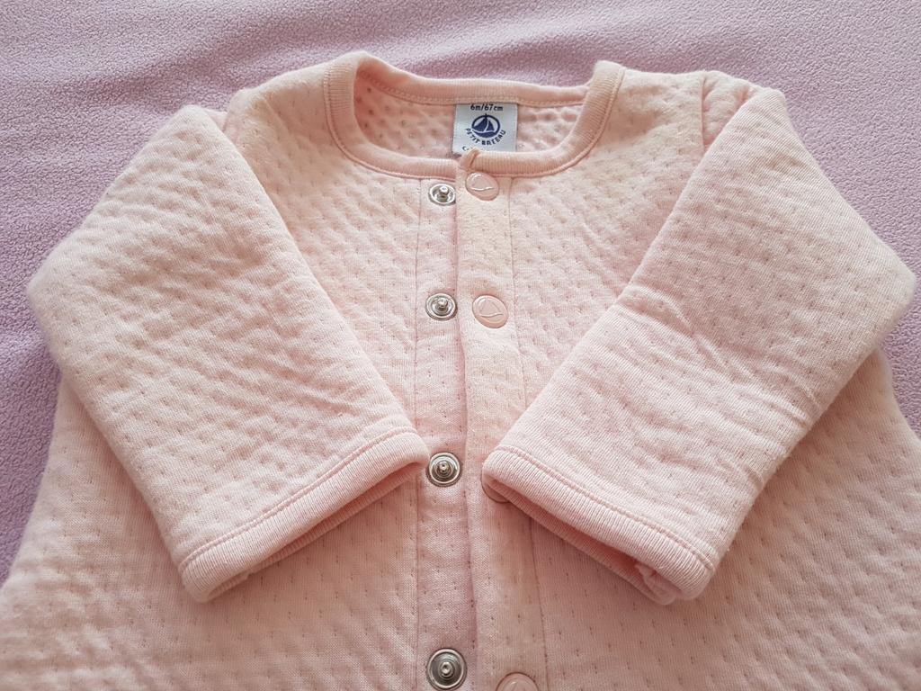 Gilet pour bébé rose poudré de la marque Petit Bateau taille, Enlèvement ou Envoi, Pull ou Veste, Comme neuf, Petit Bateau