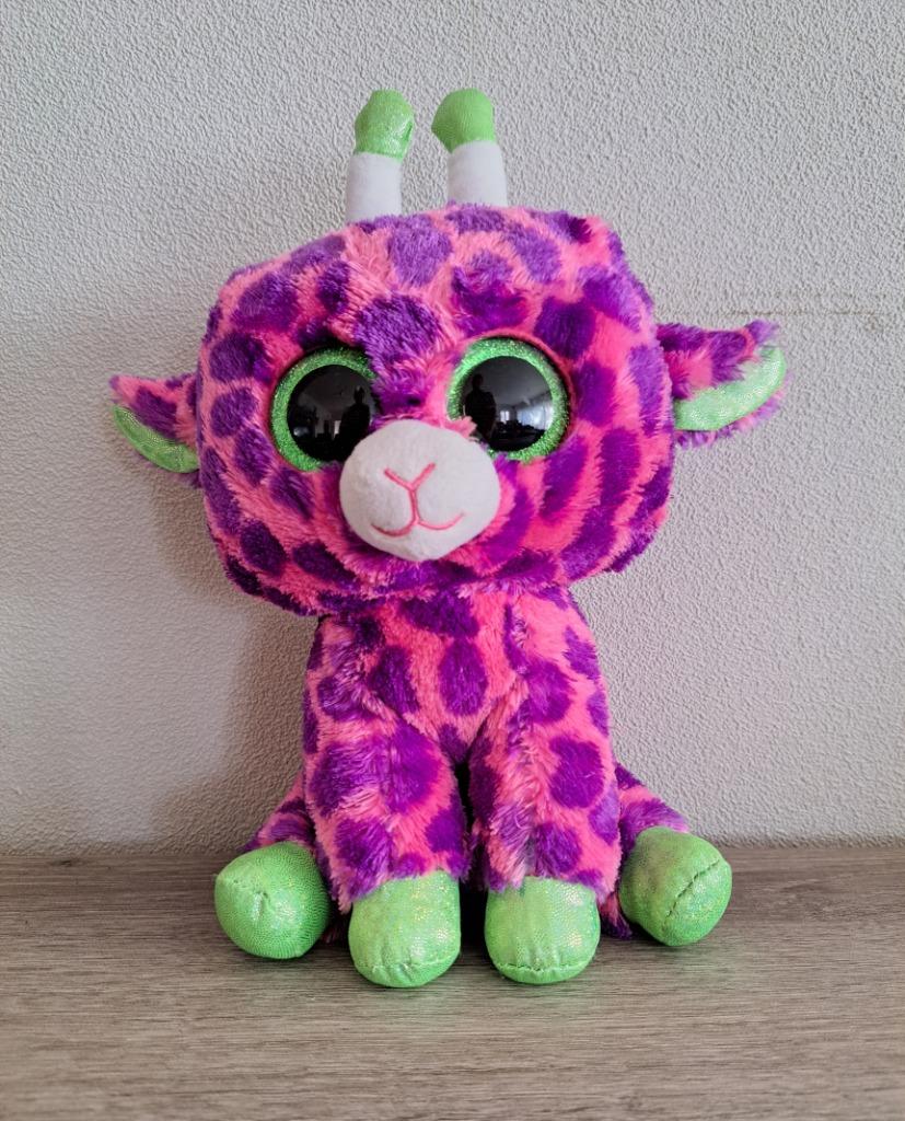 TY beanie boo knuffel giraf 22 cm, Kinderen en Baby's, Speelgoed | Knuffels en Pluche, Ophalen of Verzenden, Gebruikt, Overige typen