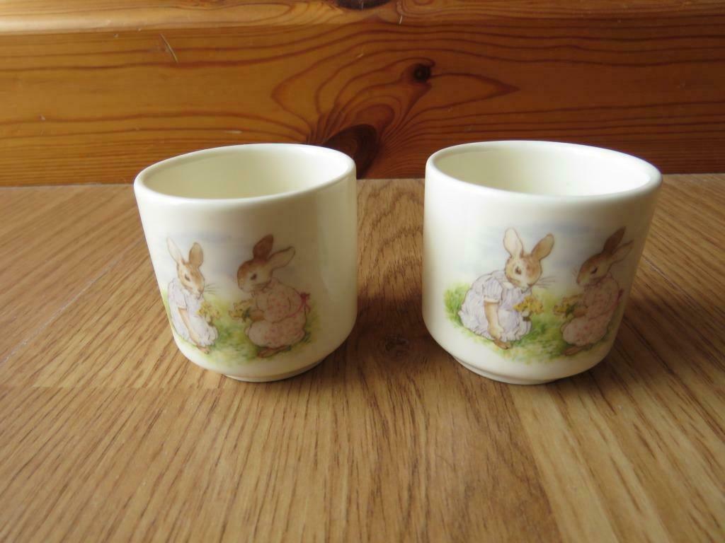 2 superbes coquetiers Bunnykins made in England annee1985, Ophalen of Verzenden, Nieuw, Porselein, Kom(men)