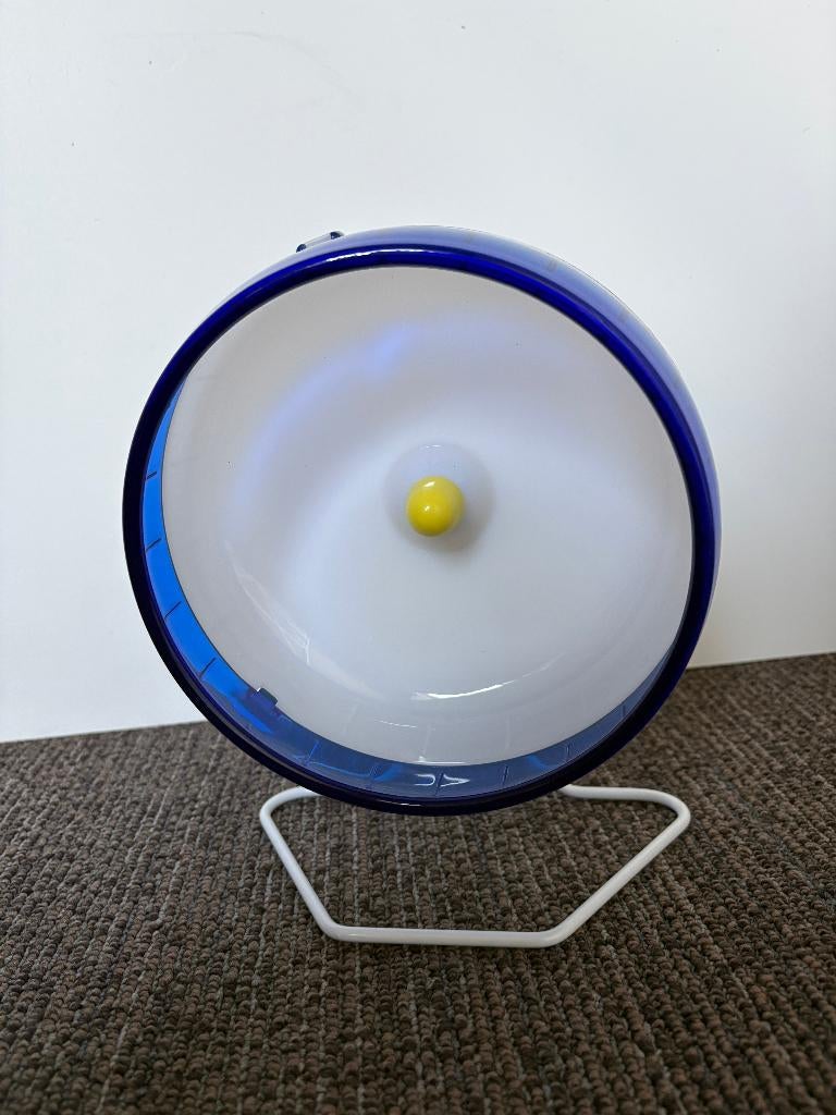 Hamsterwiel Silent Spinner blauw 9 x 18 x 25 cm, Ophalen, Zo goed als nieuw, Loopwiel of Rad