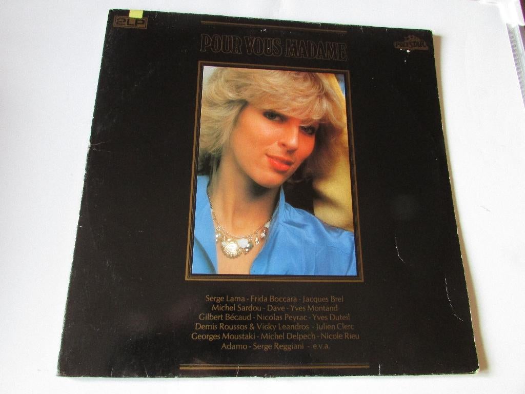 POUR VOUS MADAME, M. Delpech - Adamo - Dave - G. Bécaud 2 LP, Ophalen of Verzenden, Gebruikt, 12 inch