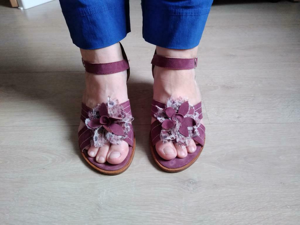 Kickers leren sandalen met hak, 39, uitstekende staat, Kleding | Dames, Schoenen, Overige kleuren, Gedragen, Sandalen of Muiltjes