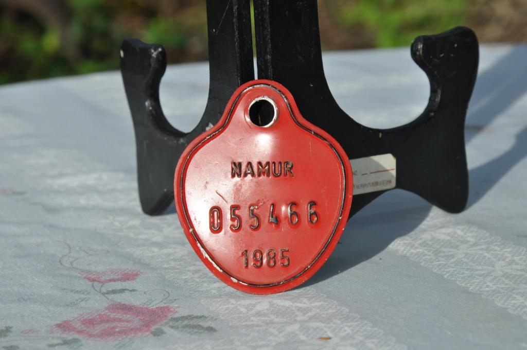 plaque de velo namur 1985, Enlèvement ou Envoi, Utilisé