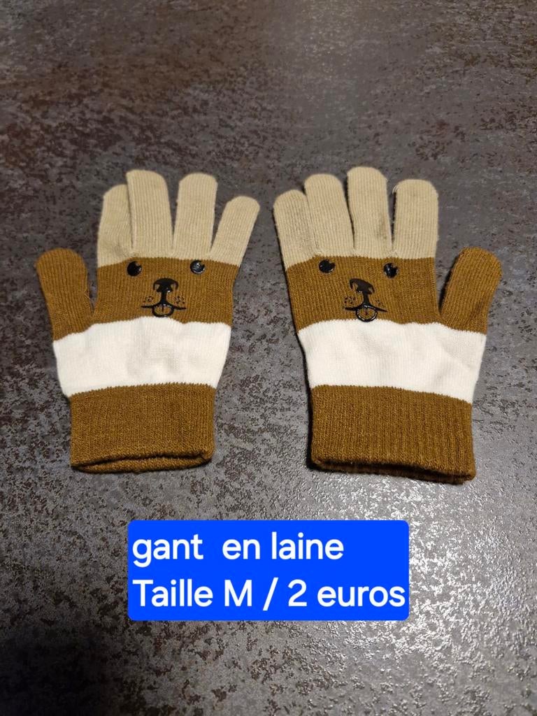 Gant en laine acrylique Taille M, Enlèvement