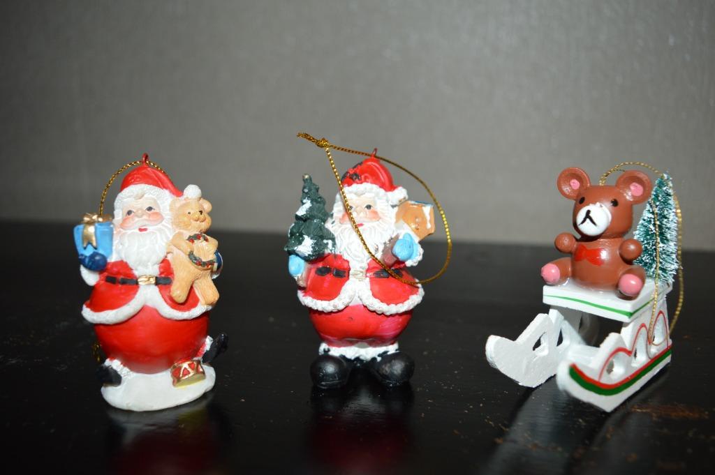 Kerstboomversiering  2 kerstmannen + 1 slee, Diversen, Ophalen of Verzenden, Zo goed als nieuw
