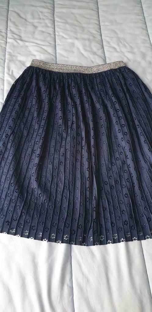 Rok Zoë Loveborn, marineblauw, mt 38, zilver/zwarte boord, Kleding | Dames, Blauw, Zo goed als nieuw, Knielengte, Zoë Loveborn
