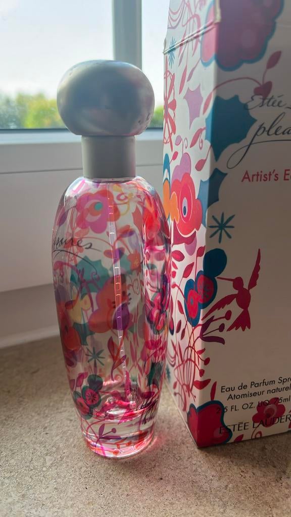 Lege parfumfles Estee Lauder / Ruben Toledo /pleasures 75 ml, Collections, Enlèvement ou Envoi, Utilisé, Bouteille de parfum