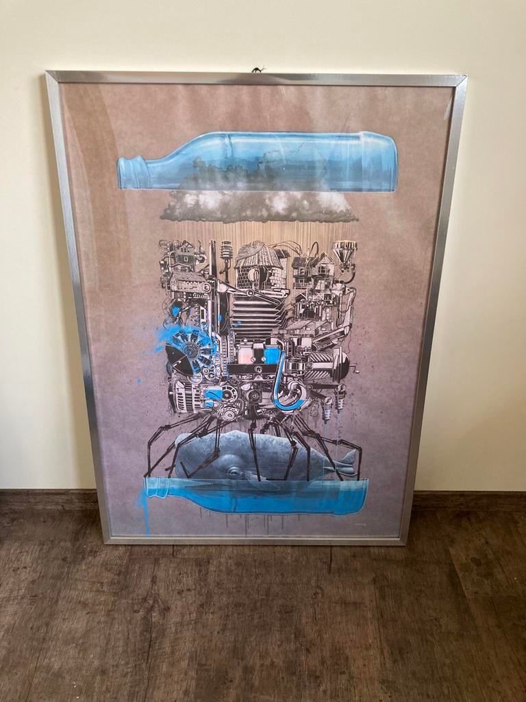 Poster + lijst Ikea, Ophalen, Kunststof, Zo goed als nieuw, 75 cm of meer