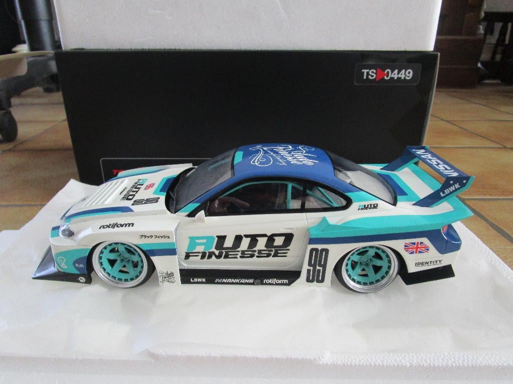 1:18 top speed nissan silvia s15 silhouette, Ophalen of Verzenden, Zo goed als nieuw, Auto, Overige merken
