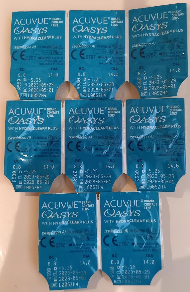 8 CONTACTLENZEN ACUVUE OASYS -5,25, Verzenden, Nieuw