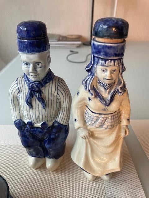 Delfts blauw man en vrouw koppel, Antiquités & Art, Enlèvement ou Envoi