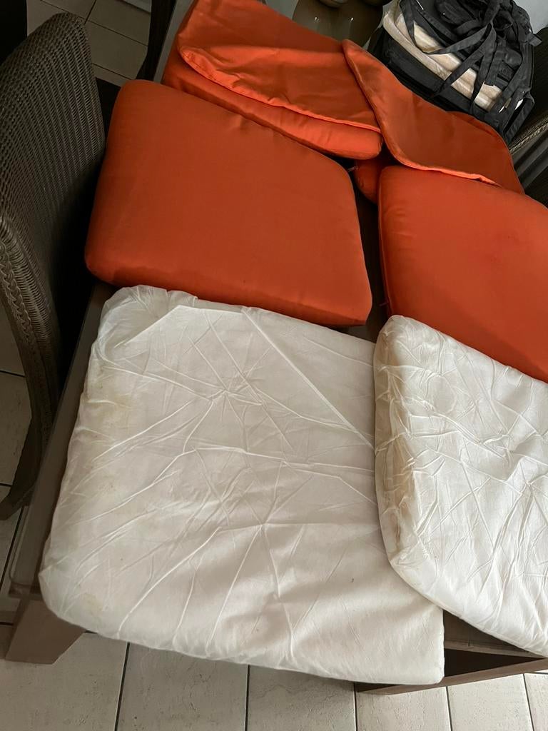 6 coussins en osier (nouveau prix/pièce) 35 euros, Moins de 75 cm, Enlèvement ou Envoi, Moins de 150 cm, Landelijk of modern ,.. kan bij alle stijlen