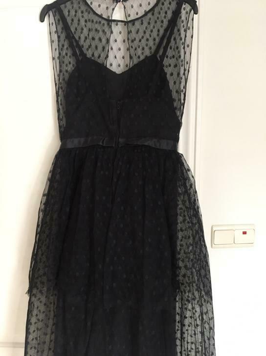 Prachtig zwart avondkleed small, Robe de gala, Enlèvement ou Envoi, Taille 36 (S), Comme neuf