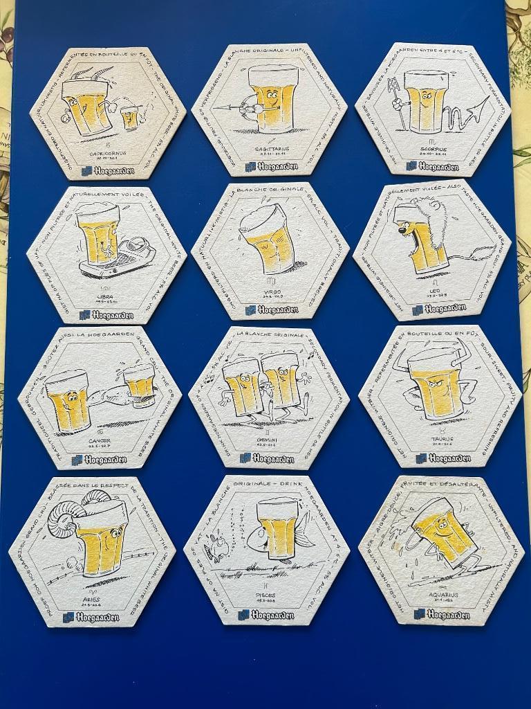 Reeks van 12 bierviltjes Hoegaarden, Enlèvement ou Envoi