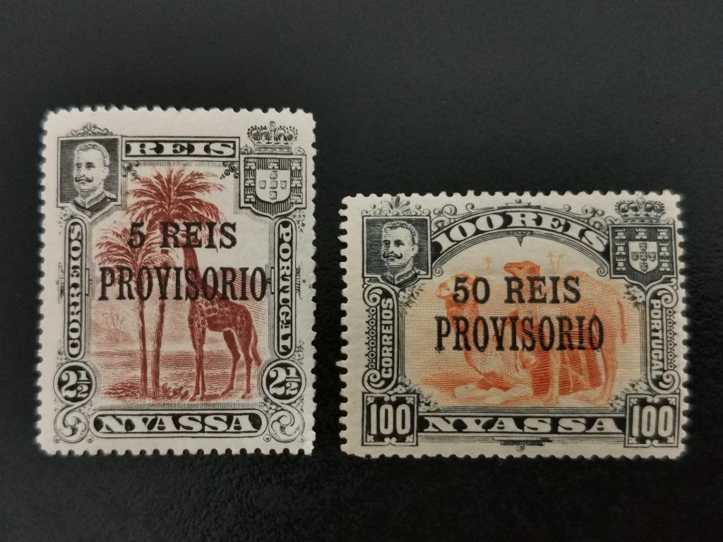 Portugese kolonie Nyassa 1911 - fauna, giraf, dromedaris *, Ophalen of Verzenden, Overige landen, Postfris