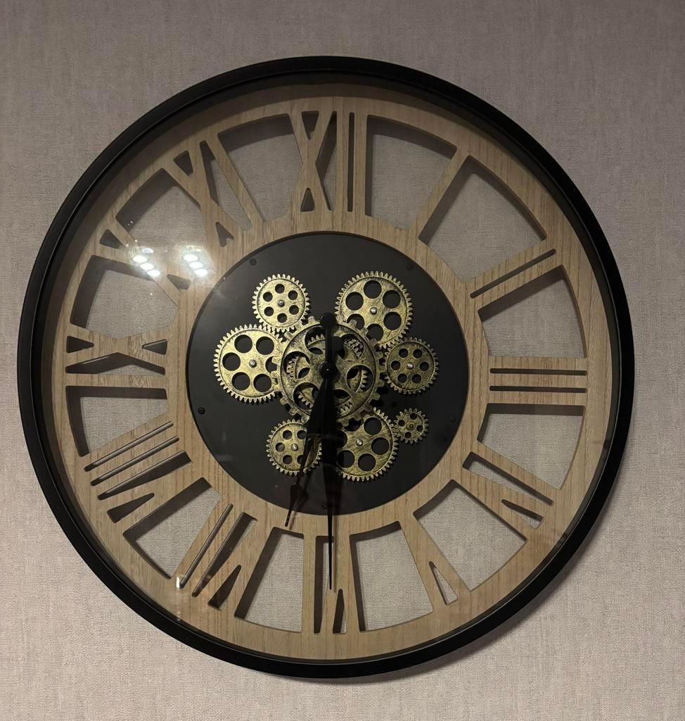 Wandklok met roterend binnenwerk, Ophalen, Zo goed als nieuw, Wandklok
