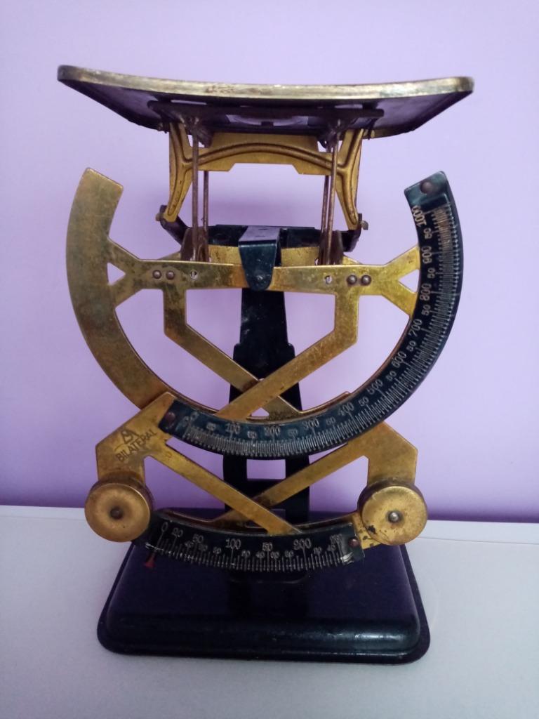 Balance pèse lettre ancien Colombus laiton/fer années 1920, Antiquités & Art, Enlèvement ou Envoi